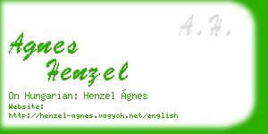 agnes henzel business card